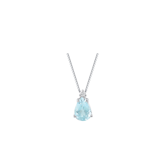 Halskette Demetra Dame AQUA in Weißgold Acquamarina 0.65 Ct 038.D.065.002.W.A2 - 038.D.065.002.W.A2